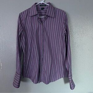 Lauren Ralph Lauren Purple and Green Dress Shirt
